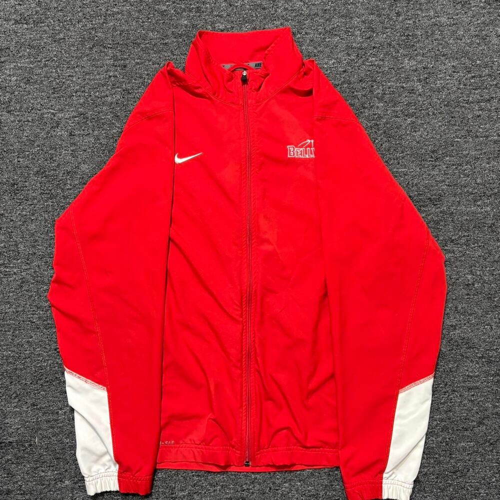 Nike red dri fit track jacket